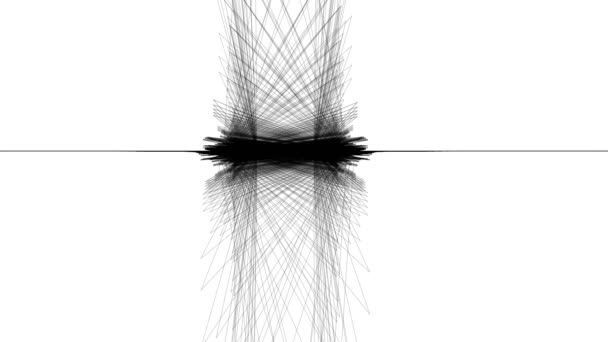 Black Lines Space Drawn Horizon Imagination Matrix Preparation Room — Stock Video