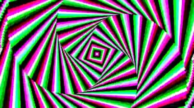 Dönen Karelerin Sonsuz Dönüşümünde Renk Paletleri Değişiyor