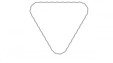 Dalga Biçimi Kenarlı Yuvarlak Üçgen Uyarı Sembolü