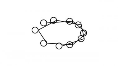 Çemberler Soyut Çembere Genişletiliyor Sonsuz Döngü Efekti