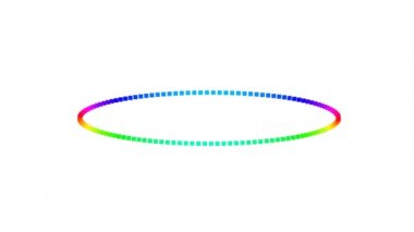 Rgb 'nin 3d Halkası Çok Renkli Pikseller Dönüyor ve Aşağı Sonsuz Döngü