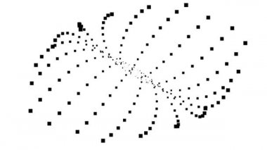 Soyut 3d Deniz Yaratığı Dönüşüm Çizgileri Ters Çeviriliyor