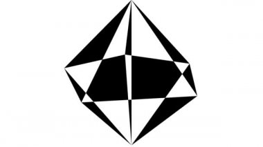 Soyut Dönen Kristal veya Mücevher Maske