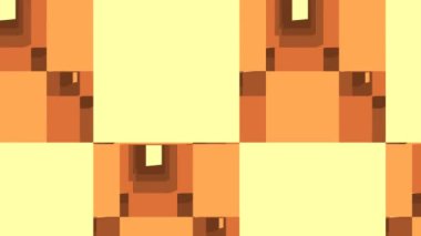 Birçok Sarı Panel Karesi Katmanı Parallaks Kaplamalarında Sonsuz Döngü Taşır