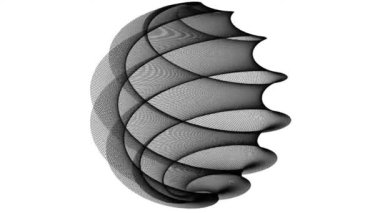 Soyut Organik Kabuk 3d Sanal Kavramsal Geometrik Karmaşık Nesne Döngüsü