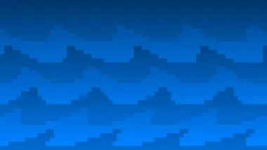 Mavi-8-bit Retro Düşüklerdeki Soyut Dalgalar Pixelated Sea Effect Loop