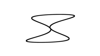 Soyut Satır veya Mobius İpliği Sonsuz Döngü