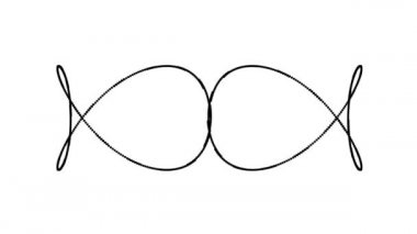 İkiz İki Sonsuz Sembol 3d Uzayda Dönüyor Sonsuz Döngü