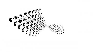 3d Piksel Küpleri İlginç Desen Maskesi içinde Dönüyor