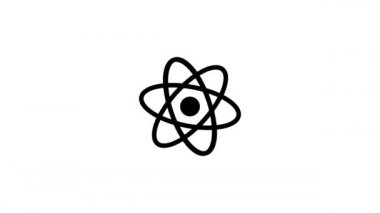 Dönen Nükleer Radyasyon Atom Sembolü Sonsuz Döndürme Döngüsü