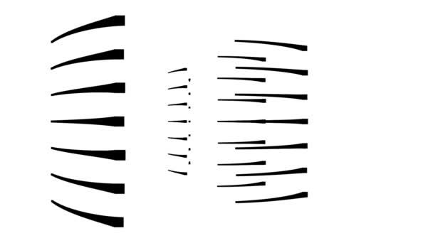 Cyber Tumbler Digitale Stack Linee Virtuali Rotanti — Video Stock