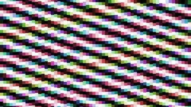Telewizor Color Test Retro Commodore Palette Wibrujące Tło Pikseli — Wideo stockowe
