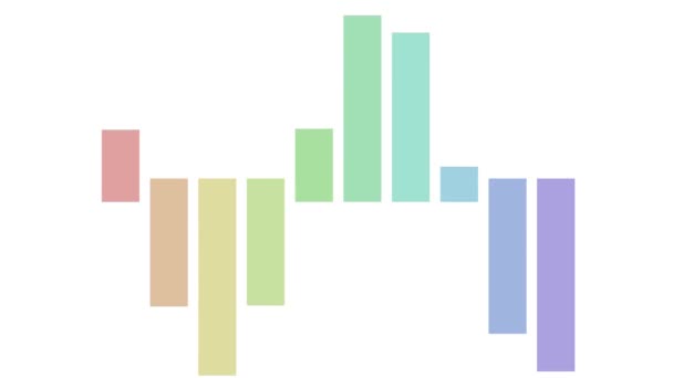 Collection Oscillating Bars Showing Sound Waveform Frequencies — Stock Video