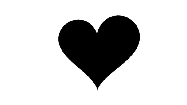 Νικώντας Αγάπη Καρδιά Σύμβολο Σύμβολο Ατελείωτη Μάσκα Βρόχο — Αρχείο Βίντεο