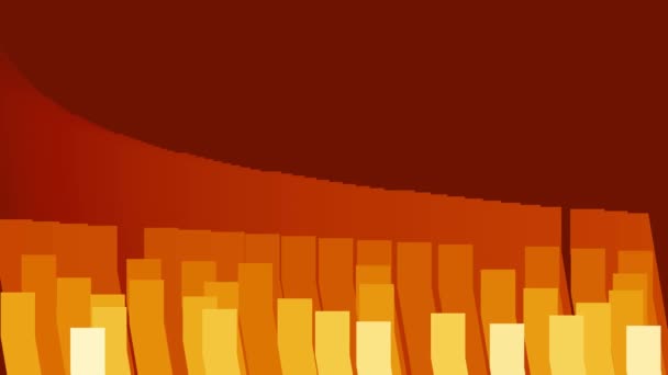 추상적 불꽃뜨거운 주황색 애니메이션 — 비디오