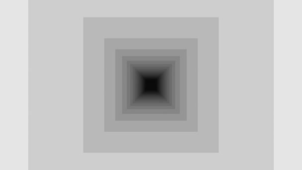 マスクがゆっくりと正方形の底なしピットトンネルの中心部にズームダウン — ストック動画