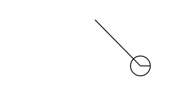 Loop Drawn Pendulum Indicating Geometry Angle Change — Stock Video