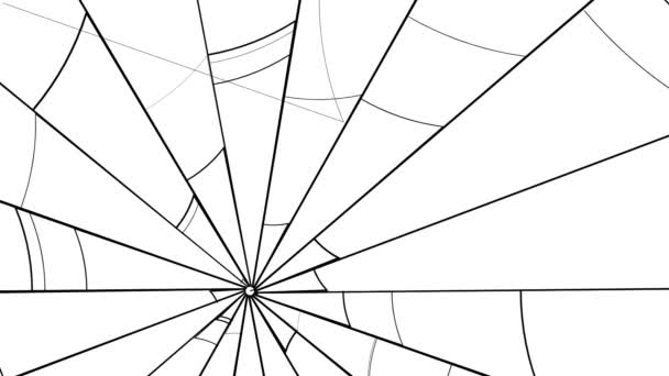 Comic Cell Shaded Tusche Spinne Web Spinnennetz Illustration Cartoon — Stockvideo