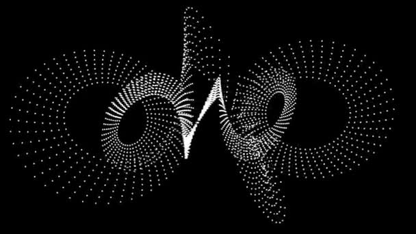 连成螺旋线的旋转面罩无限大圈 — 图库视频影像