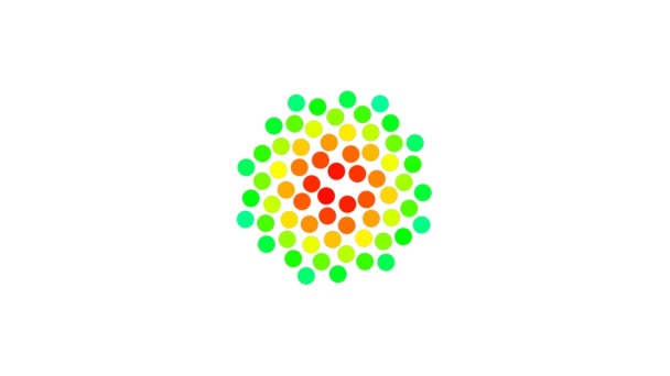 Заполнение Круга Цветными Точками — стоковое видео