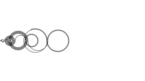 Anéis Animados Aparecendo Tela Círculos Loop — Vídeo de Stock