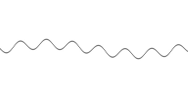 時間ループで波形を変更する追加周波数を持つサイン波 — ストック動画