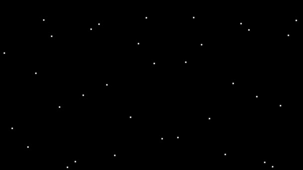 Statisch Eenvoudig Sterrenveld Met Lage Tellingen Horizontaal Springend — Stockvideo