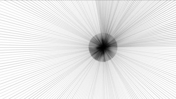 Spinning Tunnel Lines Onthulling Centre Mask — Stockvideo