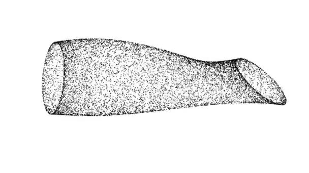Tube d'écrasement de points formant un cylindre organique étrange 