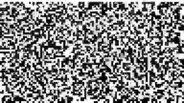 Abstrato Baixa Resolução Pixelated Estática Ruído Padrão — Vídeo de Stock