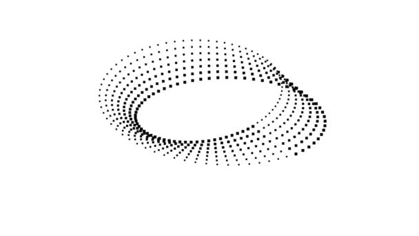 Wobbly Mobius Strip Pixels Movimento Tubo — Vídeo de Stock