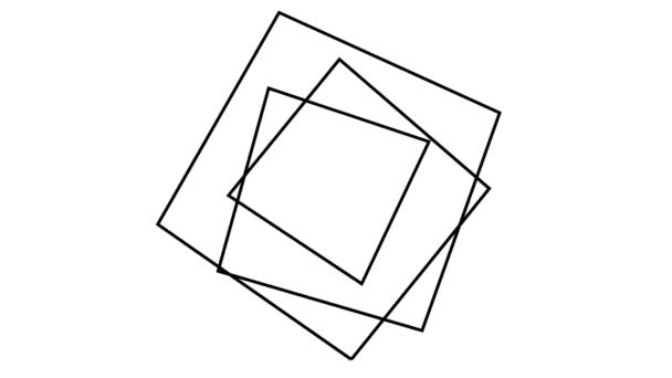 Mehrere Kombinierte Transformierende Quadrate Durch Theodorus Spirale — Stockvideo