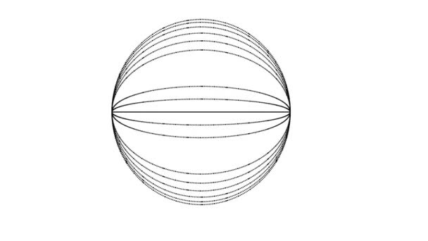 重叠环动画化形成一个球网 — 图库视频影像