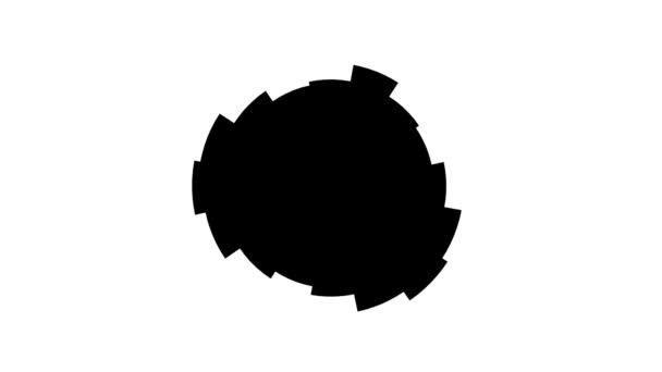 Animierter Circle Forming Key Lock Sperrmechanismus — Stockvideo