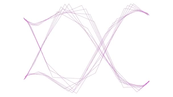 Delgadas Líneas Individuales Morphing Caja Abstracta Forma Áspera — Vídeos de Stock