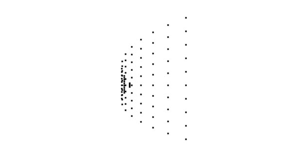 Flexible Bendy Plane Pixels Floating Space Wiggle — Stock Video