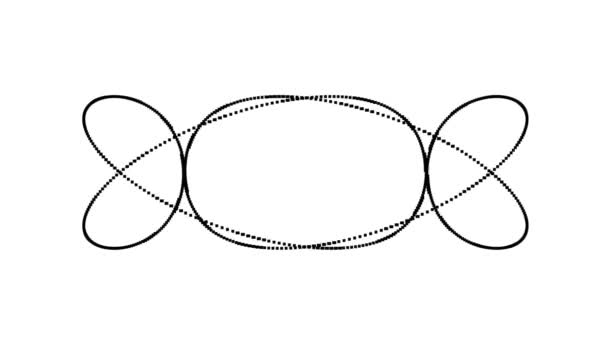 Anelli Cerchi Multipli Morphing Animato Varie Forme Circolari — Video Stock