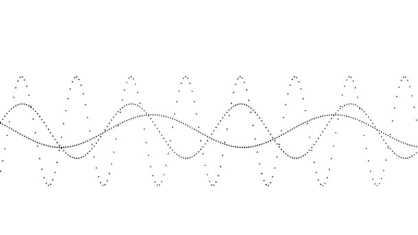 複数の3つの重なり合う相補的な正弦波マスク — ストック動画