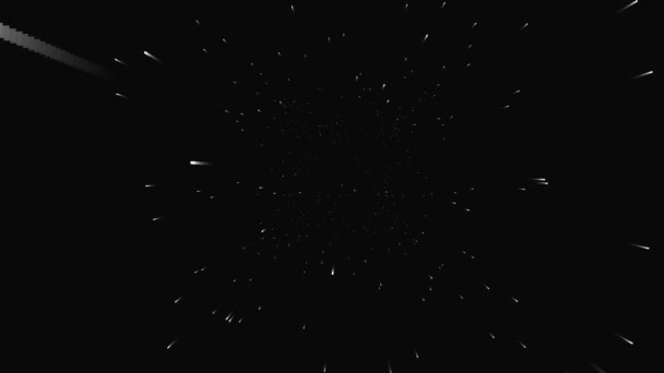 Semplice Spazio Pianura Starfield Stelle Con Sentieri Che Volano Verso — Video Stock