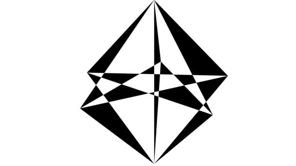 Máscara Spinning Abstracto Corte Gema Diamante Cristal — Vídeo de stock