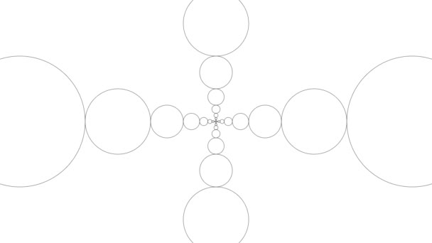 Ατελείωτες Zooming Μέσα Και Έξω Από Διάταξη Των Κύκλων — Αρχείο Βίντεο