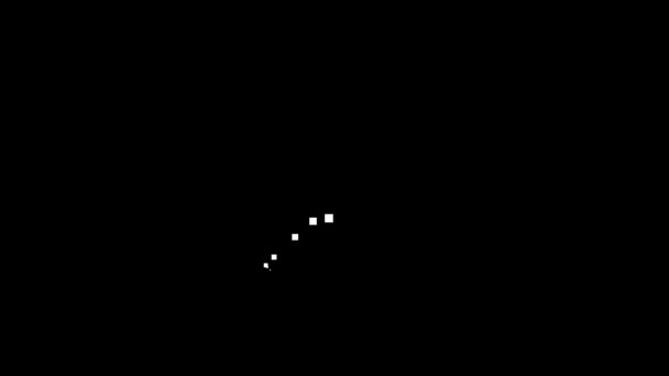 Érdekes Mask Trailing Squares Ugráló Körül Üres Űrmaszk Hurok — Stock videók