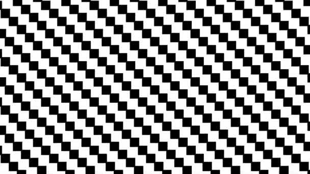 Motion Checkerboard Diagonal Lines Moving Endless Loop — Stock Video