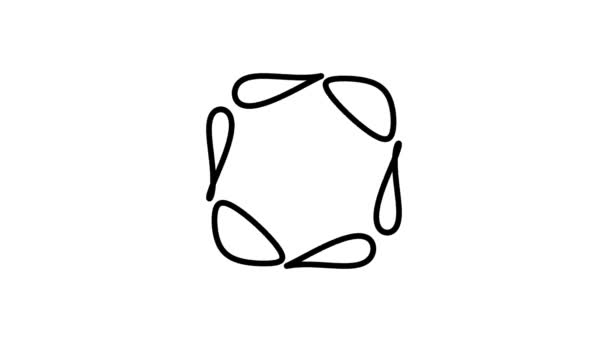用6个双曲抛物面Pringle形状形成一正方形线 — 图库视频影像
