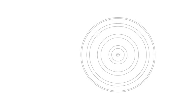 Bouncing Spaced Concentric Rings Knocked Screen Shake Collision Effect Loop — Stockvideo