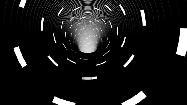 Полет Вперед Абстрактную Маску Тёмного Тоннеля — стоковое видео