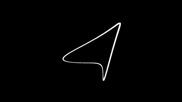 Abstracto Rebote Rosca Triangular Entre Diferentes Lados — Vídeos de Stock