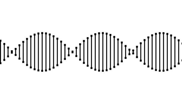 Máscara Looping Dna Helix Abstrata Linhas Helicoidais Espiral — Vídeo de Stock