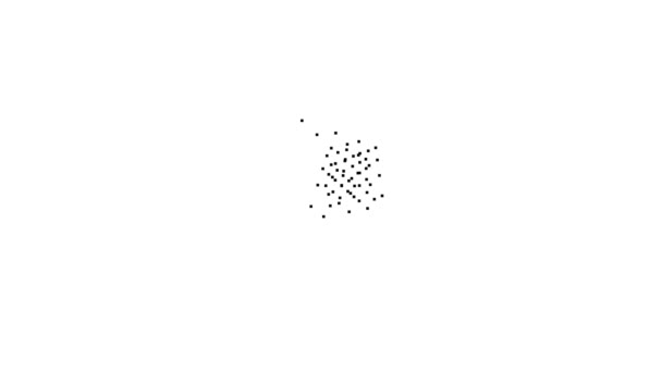 Viewer Falling Array Random Dots Pixels Centre Frame — стоковое видео