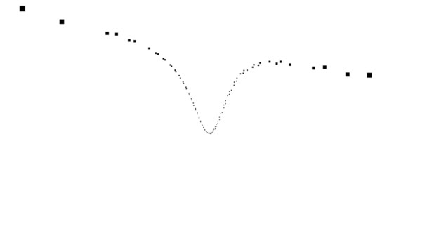 Puntos Espacio Formando Onda Sinusoidal Flotante Centro Del Marco — Vídeos de Stock